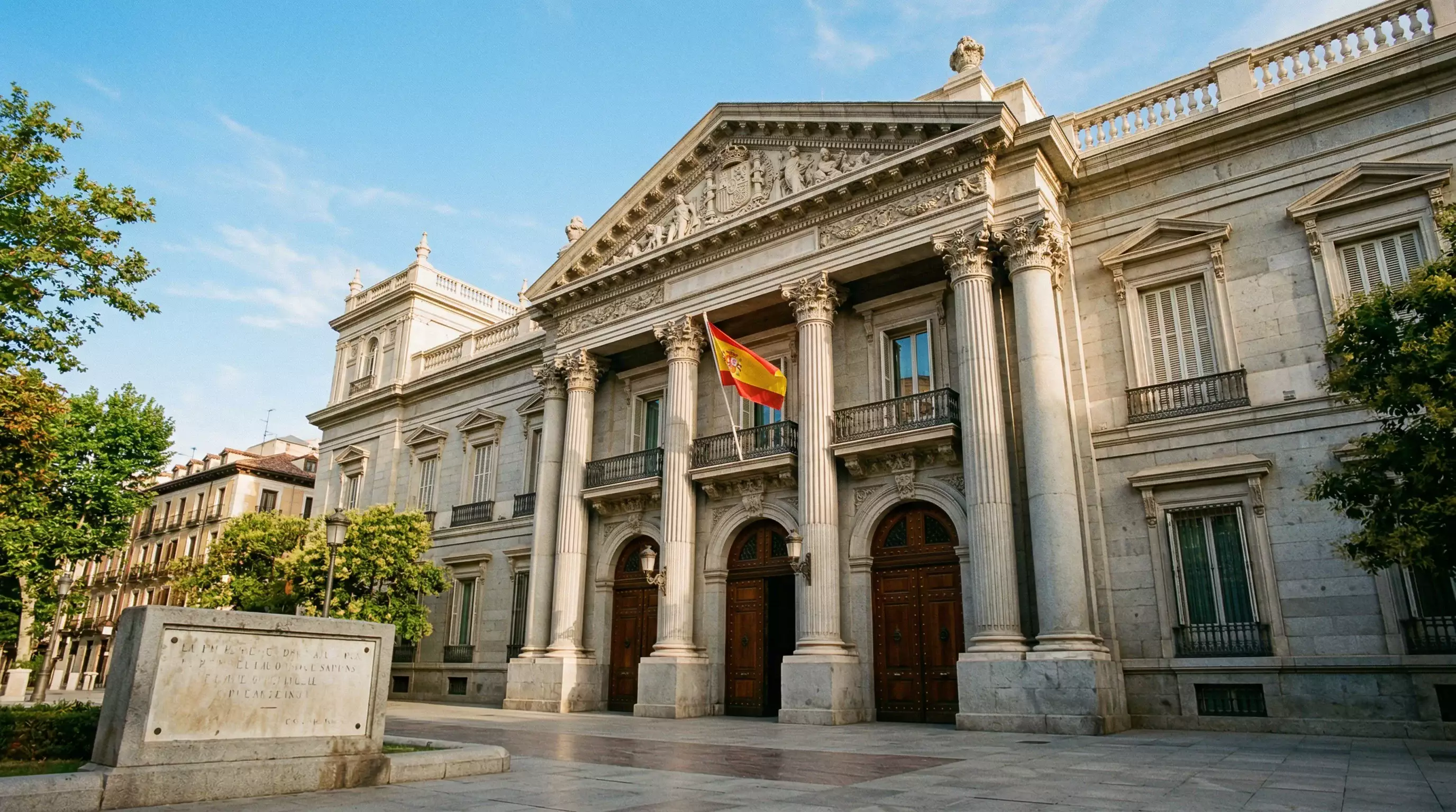 Edificio institucional de la DGOJ con documentación de licencias de operadores de juego en España